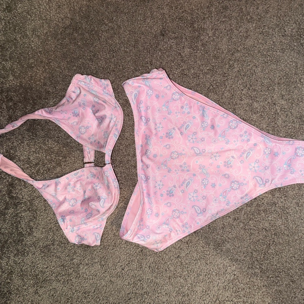 Victoria's Secret Light Pink Paisley Bikini